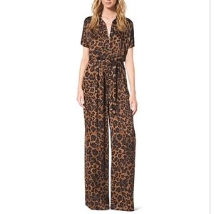 Michael Kors Leopard Print Jumpsuit